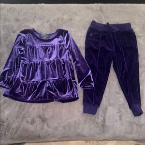 Polo by Ralph Lauren Purple Velvet outfit 3T
